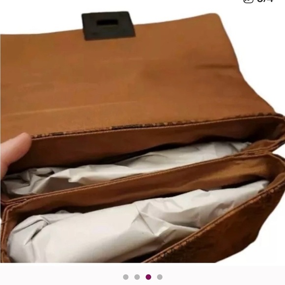 Nicole Miller Brown and Black Snakeskin Purse NWT - Picture 4 of 7